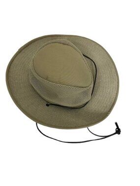 VTG 90s Henschel Aussie Mesh Breezer Hat Size L Made in USA Gorpcore Khaki